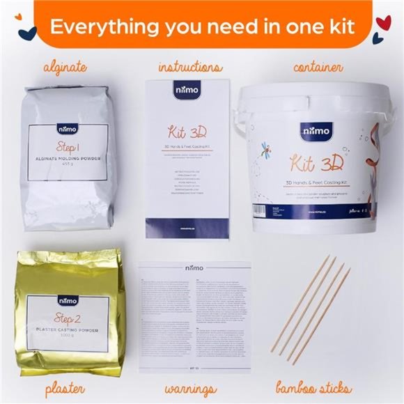 Hand Casting Kit Couples - Plaster Hand Mold Casting Kit - Picture 4 of 6